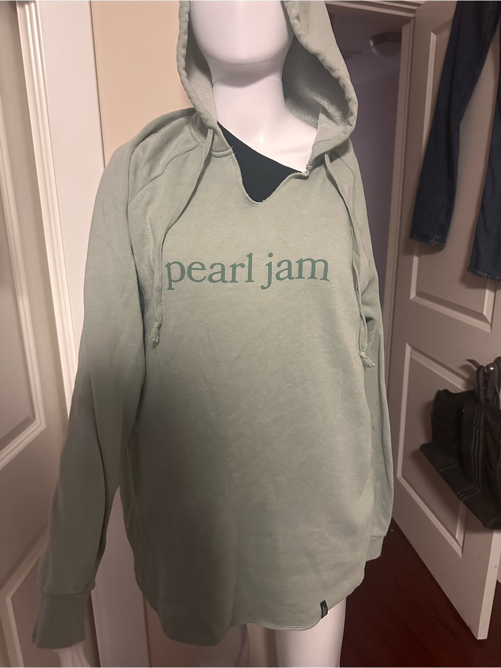 Pearl Jam Ten Club Exclusive Vitalogy Foundation Sage Green Hoodie Size Large